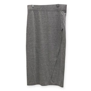 Fitted Faux Wrap Gray Women's Skirt Size Large